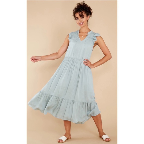 Mustard Seed Dresses Nwt Mustard Seed Sage Midi Dress M Poshmark